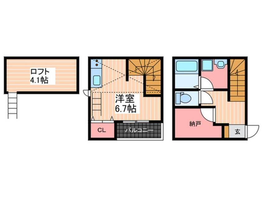 間取図 ﾘﾉﾘﾉｱﾊﾟｰﾄﾒﾝﾄ廿日市C棟