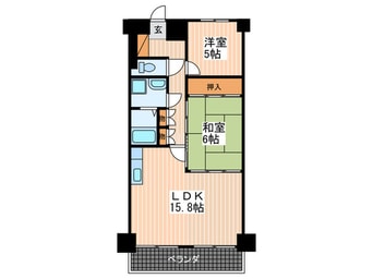 間取図 ロイヤルビュー安芸
