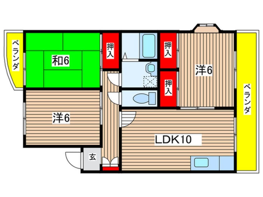 間取図 ソシア上土井Ⅲ
