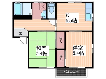 間取図 タウニー平良Ａ・Ｂ棟