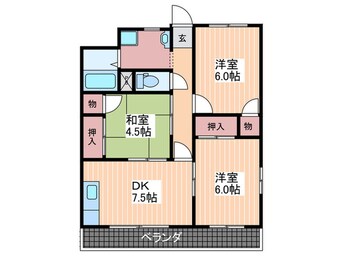 間取図 サンコーポ石田