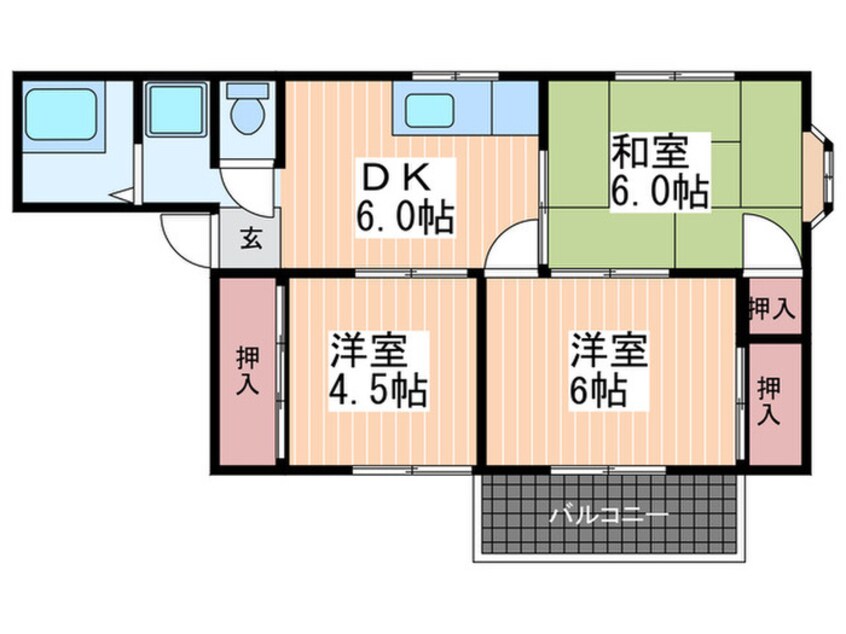 間取図 ビラハイツ興和２