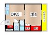 サンハイム西口 1DKの間取り
