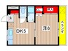 サンハイム西口 1DKの間取り