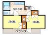 JOYFUL楠木 2DKの間取り