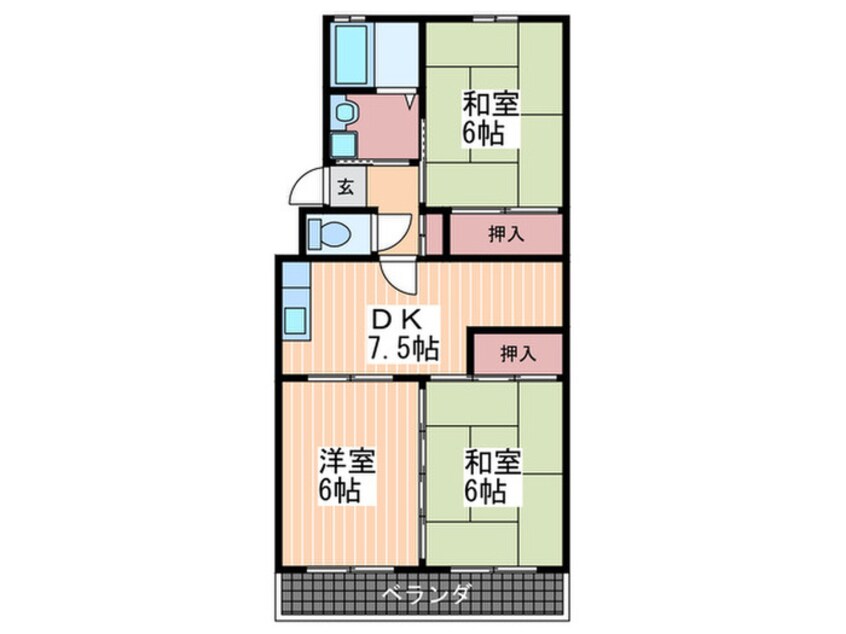 間取図 第1中西マンション