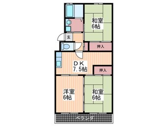 間取図 第1中西マンション