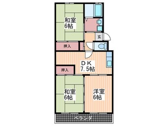 間取図 第1中西マンション