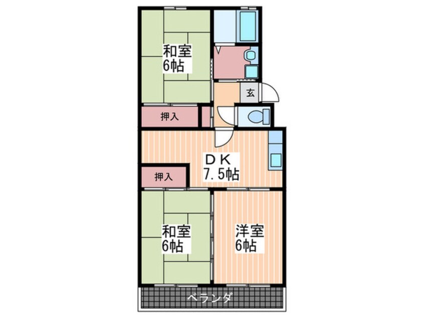 間取図 第1中西マンション