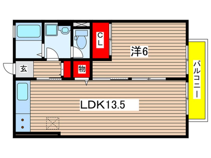 間取図 セジュール尾首Ｂ