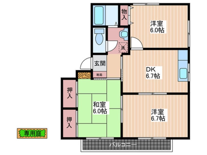 間取図 フォーリスト中筋