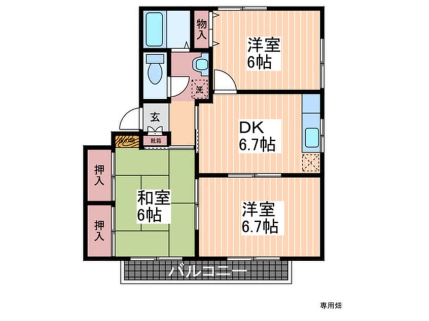 間取図 フォーリスト中筋