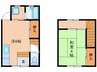 西蟹屋アパートＡ棟 1DKの間取り