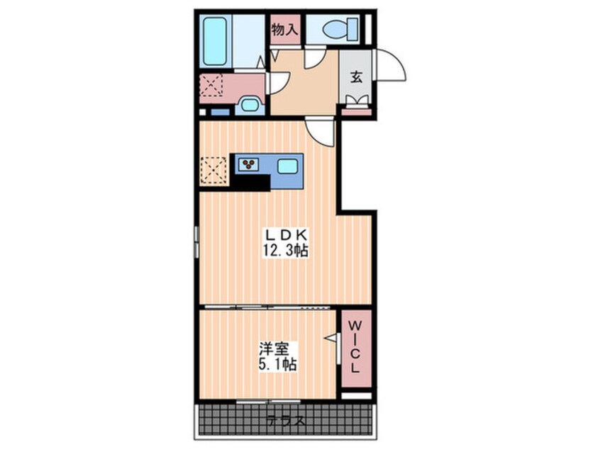 間取図 Ｄ－ｒｏｏｍせのやⅡ