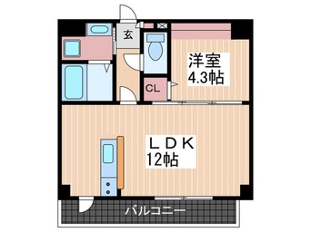 間取図 グランシャルム皆実町