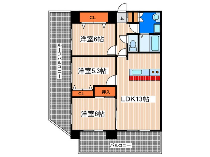 間取図 ＰＲＩＵＳ横川