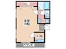 平岡ビル 1Kの間取り