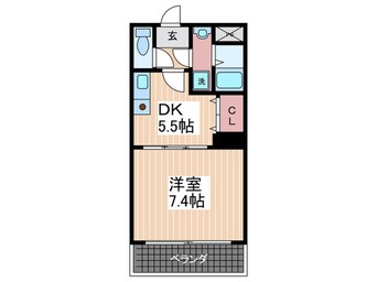 間取図 ルヴニ－ル祇園Ｎ＆Ｓ