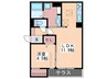 Kanata kogo 1LDKの間取り