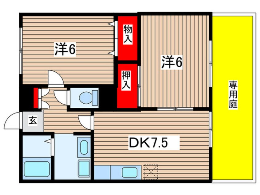 間取図 サンガーデン西山本Ｂ棟
