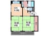 青木ビルⅡ 2DKの間取り