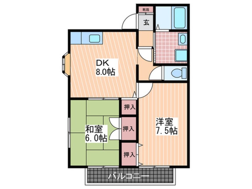 間取図 コモンドール府中