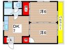 カルチェ佐川 2DKの間取り