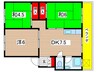 御堂マンション 3DKの間取り