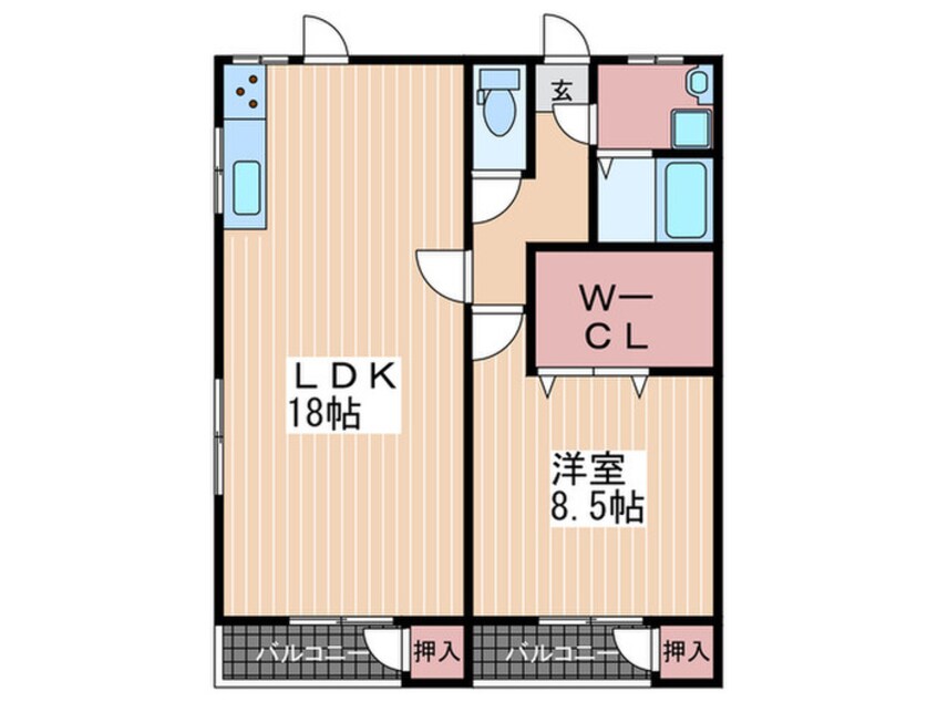 間取図 コーポ高島