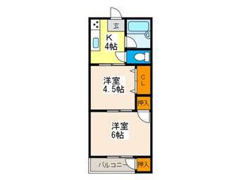 間取図 コーポ高島