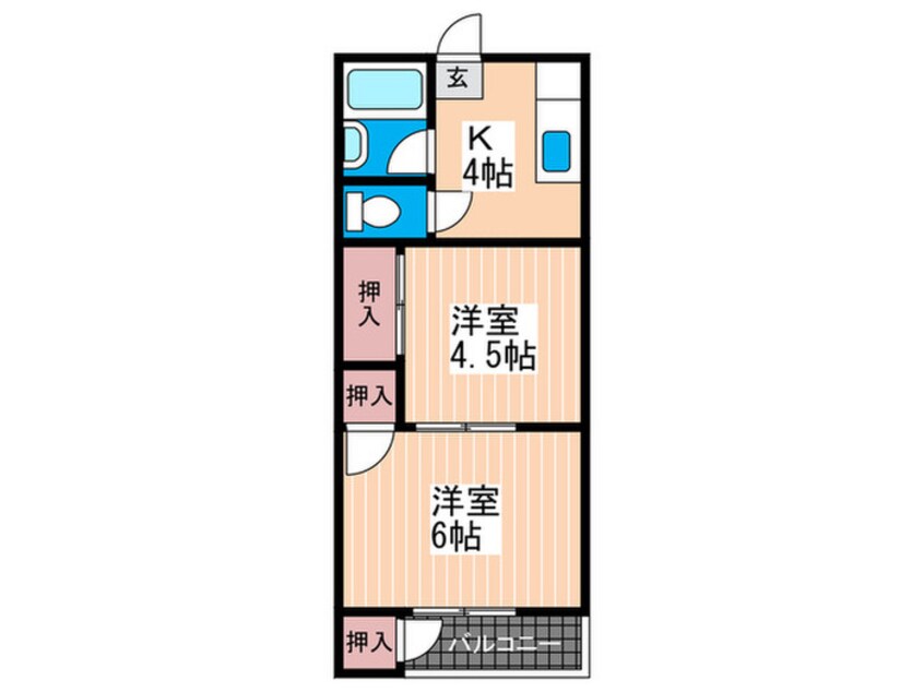 間取図 コーポ高島