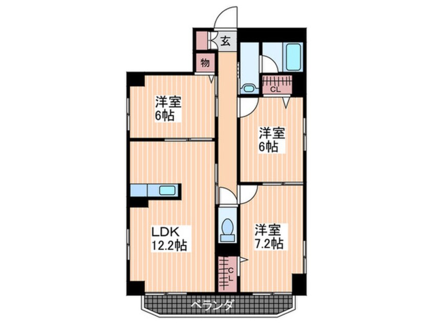 間取図 アプリコットガ－デン