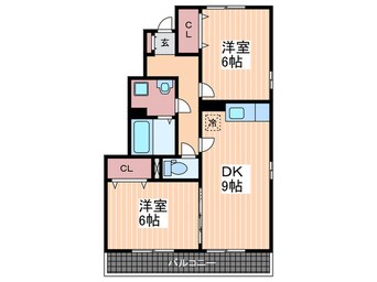 間取図 フルール　ｂ棟