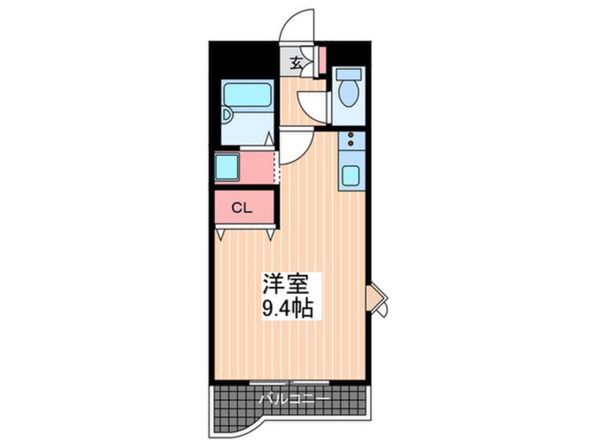 間取図 グレ－スクリア前空