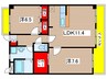 プリムローズ 2LDKの間取り