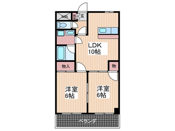 間取り図 ポニクレ－ル梅ヶ台