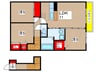 ラクス　ナカヤ 3LDKの間取り