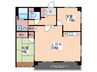 楠原パークビル(６Ｆ) 2LDKの間取り