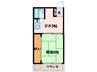 亀谷ビル 1DKの間取り