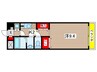 グラビスコート西原駅前 1Kの間取り