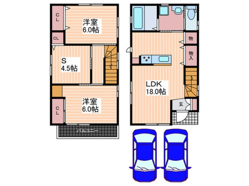 間取図 マイコム地御前A棟