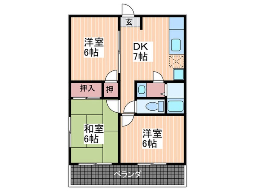 間取図 コ－ポ熊本