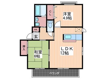 間取図 ヴェルデ・ホンダ壱番館