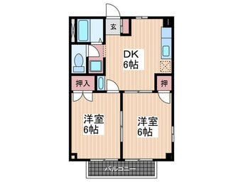 間取図 ニュ－シティ－猿田Ｂ