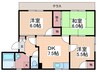 パレ・ド・リ－ル地御前 3DKの間取り