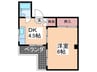 CASA・ALMEZ 1DKの間取り