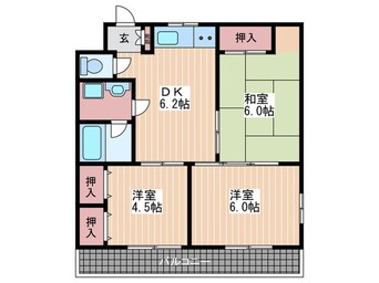 間取図 グレイス中川