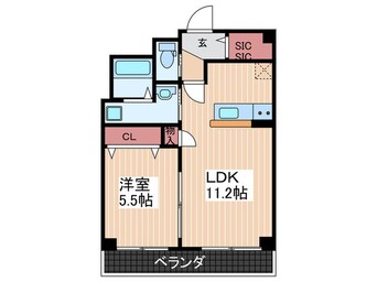 間取図 クレール矢賀駅前