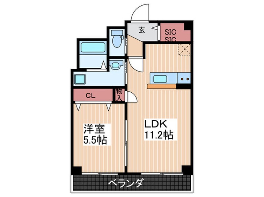 間取図 クレール矢賀駅前