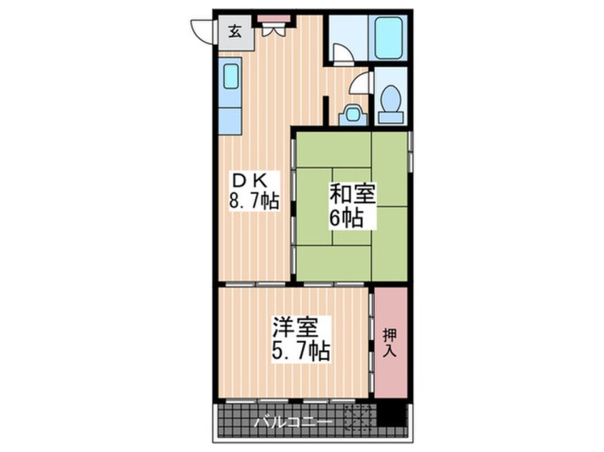 間取図 山木戸ハイツ